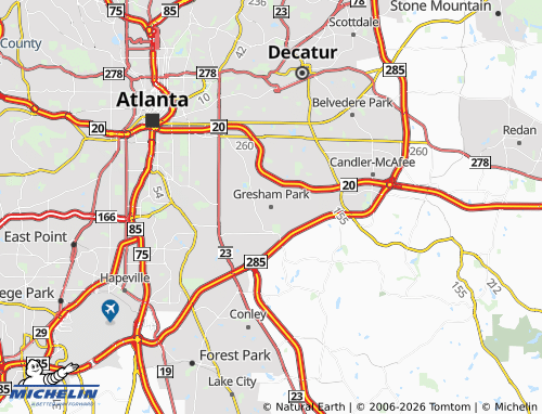 Mapa MICHELIN Gresham Park - ViaMichelin