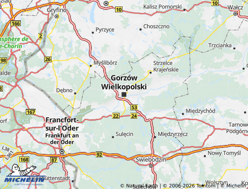 MICHELIN Lubusz map - ViaMichelin