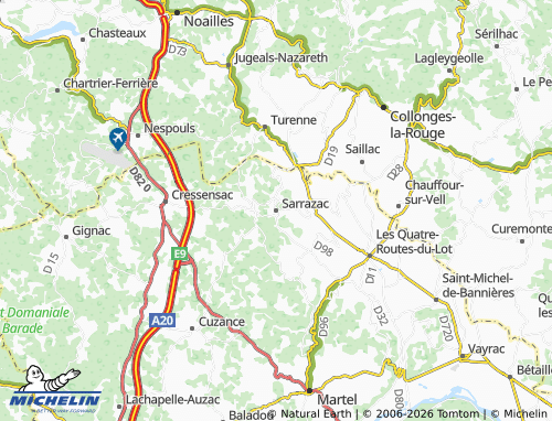 Mapa MICHELIN Sarrazac - ViaMichelin