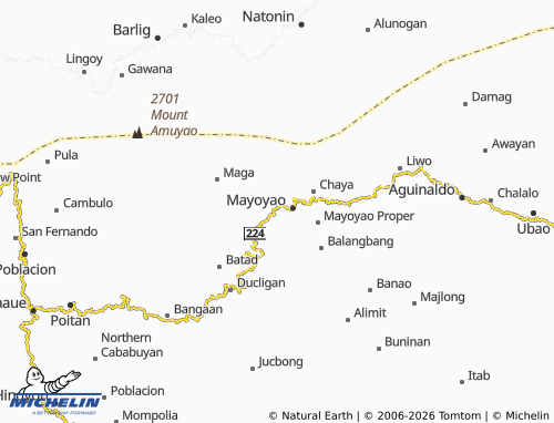 MICHELIN Mapawoy map - ViaMichelin