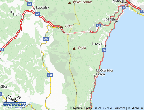 Mapa MICHELIN Mala Učka - ViaMichelin
