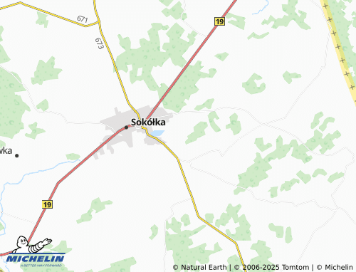 MICHELIN Szyszki map - ViaMichelin