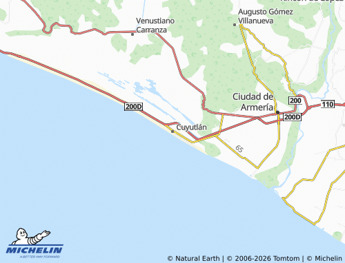 MICHELIN Cuyutlán map - ViaMichelin