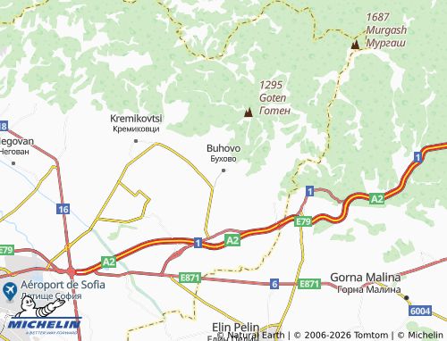 Kaart MICHELIN Buhovo - ViaMichelin