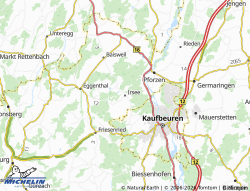 MICHELIN Irsee map - ViaMichelin