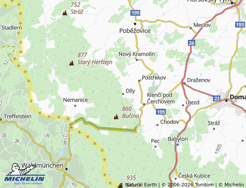 Mappa MICHELIN Díly - ViaMichelin