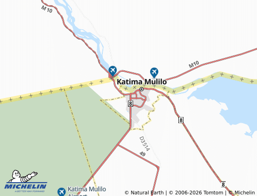 MICHELIN-Landkarte Katima Mulilo Extension 2 - ViaMichelin