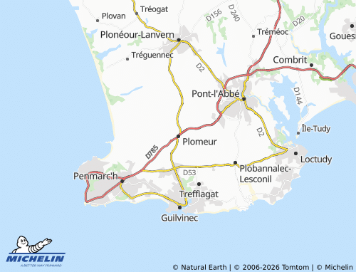 Mappa MICHELIN Plomeur - ViaMichelin