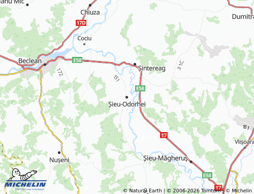 Mapa MICHELIN Șieu-Odorhei - ViaMichelin