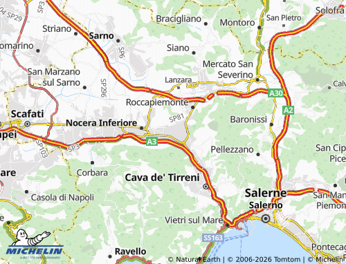 Mappa MICHELIN Nocera Superiore - ViaMichelin