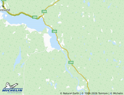 MICHELIN Krøderen map - ViaMichelin
