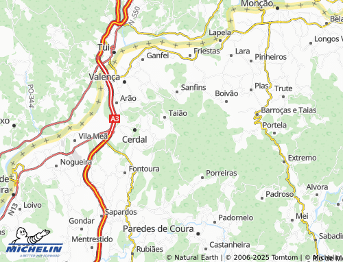MICHELIN Taião de Baixo map - ViaMichelin