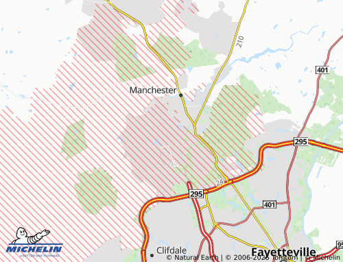 MICHELIN-Landkarte Pope Air Force Base - ViaMichelin