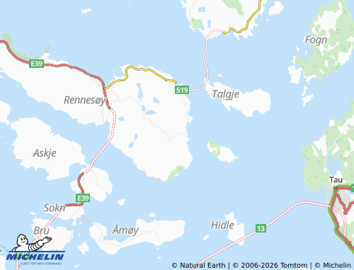Kaart MICHELIN Østhusvik - ViaMichelin