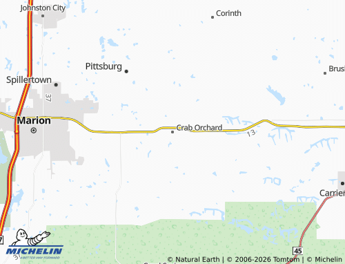 Mappa MICHELIN Crab Orchard - ViaMichelin