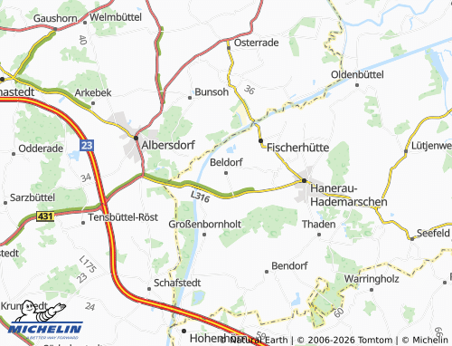 MICHELIN Beldorf map - ViaMichelin