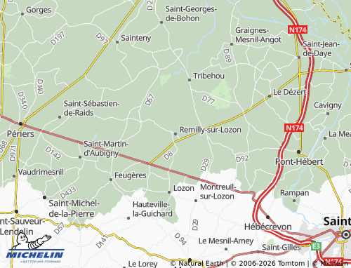 MICHELIN Remilly-sur-Lozon map - ViaMichelin
