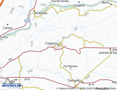 Mappa MICHELIN Copparo - ViaMichelin