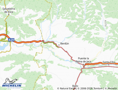 Kaart MICHELIN Berdún - ViaMichelin
