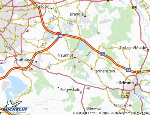 MICHELIN Naunhof map - ViaMichelin