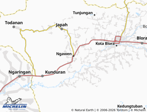 Carte MICHELIN Ngawen - ViaMichelin