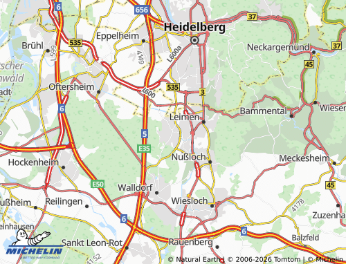 MICHELIN-Landkarte Sandhausen - ViaMichelin