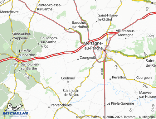 Mapa MICHELIN Courgeoût - ViaMichelin