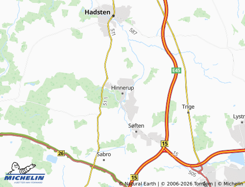 MICHELIN Hinnerup map - ViaMichelin