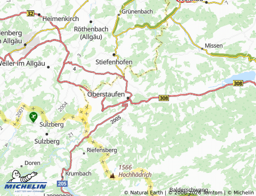 Mapa MICHELIN Oberstaufen - ViaMichelin