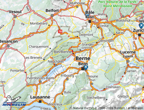Mapa MICHELIN Biel - ViaMichelin