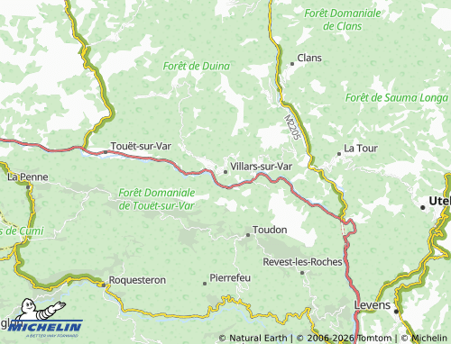 MICHELIN Villars-sur-Var map - ViaMichelin