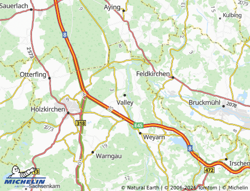 Mappa MICHELIN Valley - ViaMichelin