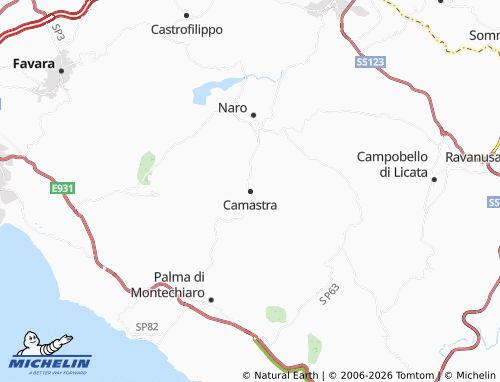 MICHELIN Camastra map - ViaMichelin
