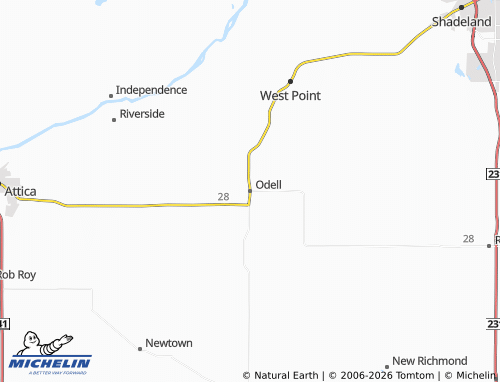 Mapa MICHELIN Odell - ViaMichelin