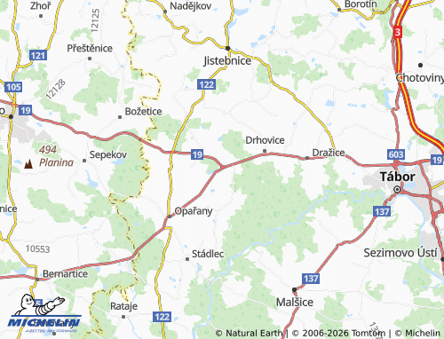 Kaart MICHELIN Oltyně - ViaMichelin