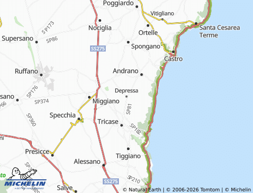 MICHELIN Depressa map - ViaMichelin