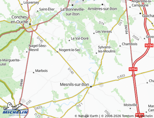 MICHELIN Manthelon map - ViaMichelin