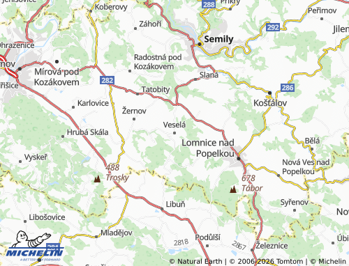 MICHELIN Veselá map - ViaMichelin