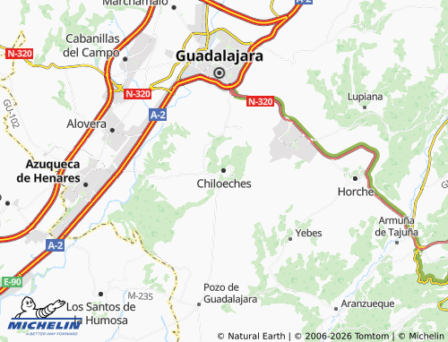 MICHELIN Chiloeches map - ViaMichelin