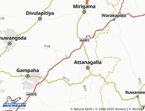 Carte MICHELIN Nittambuwa South - ViaMichelin