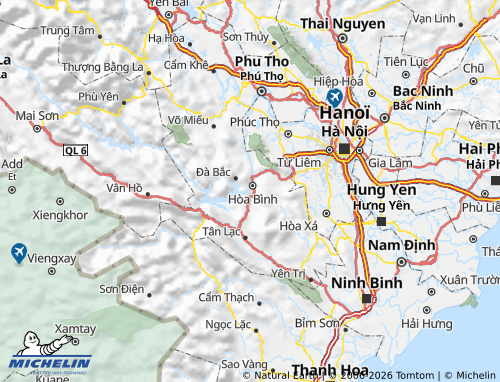 Mapa MICHELIN Hòa Bình - ViaMichelin
