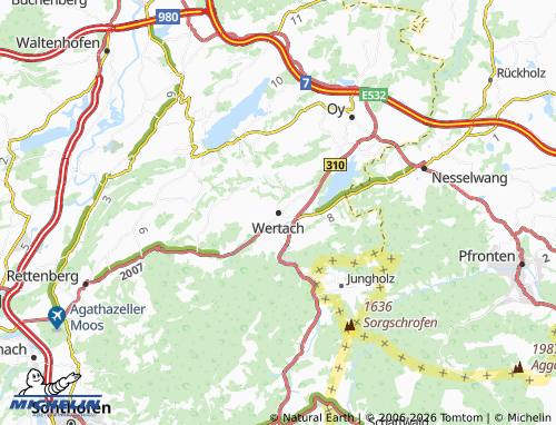 Mapa MICHELIN Wertach - ViaMichelin