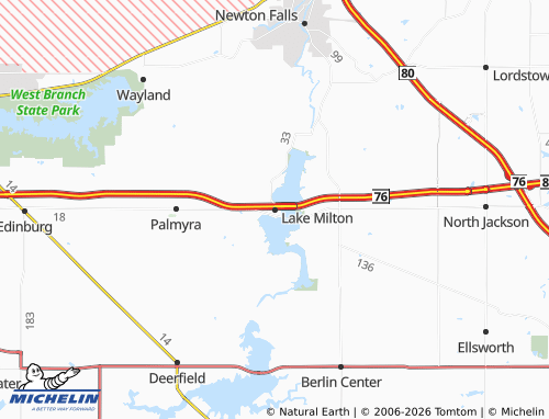 Mappa MICHELIN Lake Milton - ViaMichelin