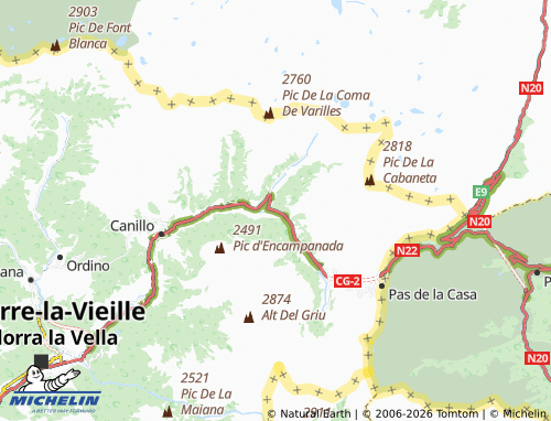 MICHELIN-Landkarte Soldeu - ViaMichelin