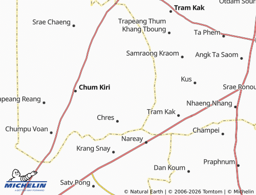 Carte MICHELIN Srae Samraong - ViaMichelin
