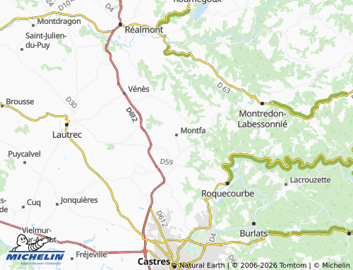 MICHELIN Montfa map - ViaMichelin