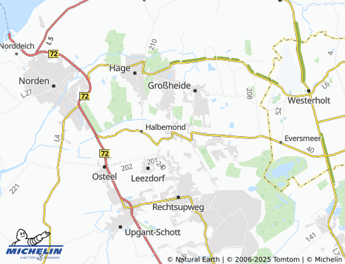 MICHELIN Westermoordorf map - ViaMichelin
