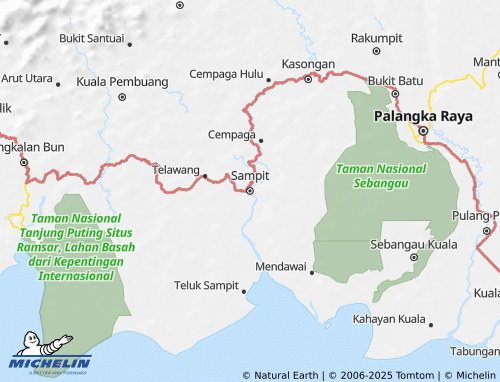 Carte MICHELIN Kotawaringin Timur - ViaMichelin