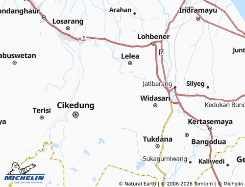 MICHELIN Telagasari map - ViaMichelin