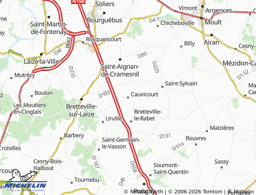 MICHELIN Cauvicourt map - ViaMichelin